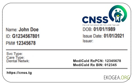 Carte d'assurance maladie du Togo